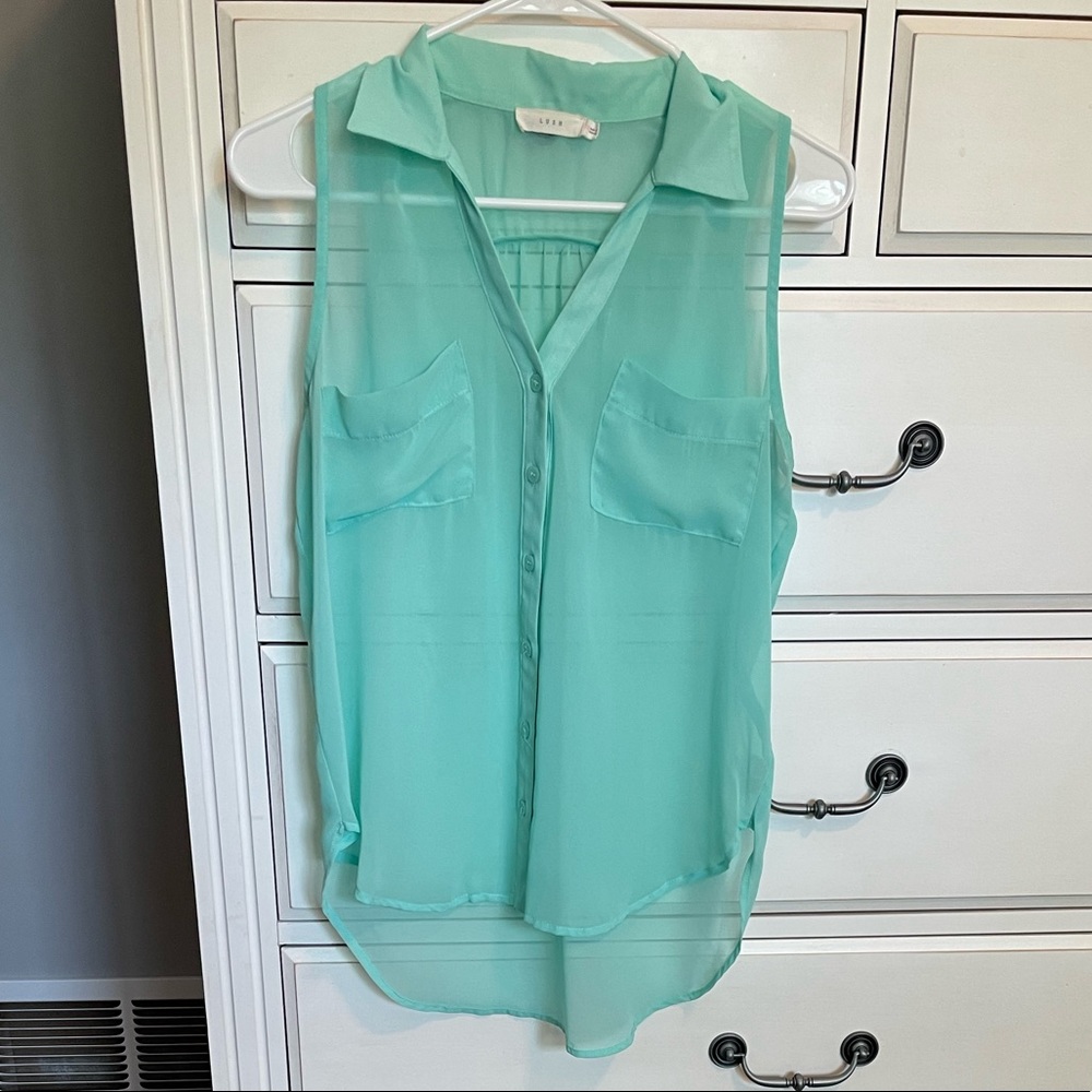 LUSH sheer blouse- XS